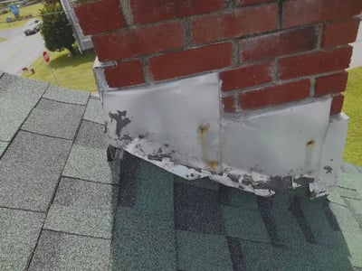 Damaged Chimney Flashing