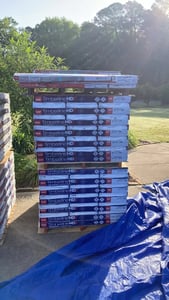 GAF shingles in package
