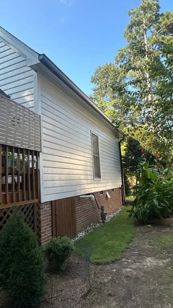 Completed gutter installation on Northstar Ct in Cary, NC