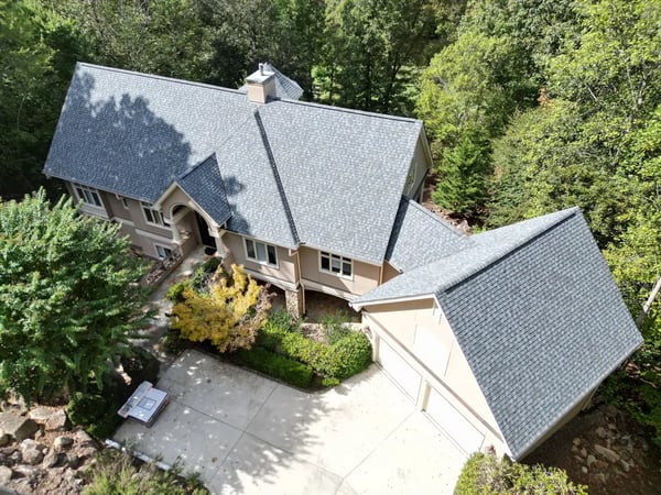 Roof work on a home in Chapel Hill, NC