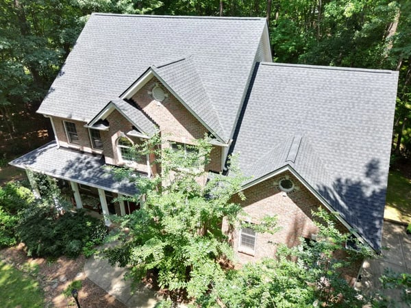 Completed GAF Timberline HDZ Charcoal roof replacement at Benning Cir, Clayton NC