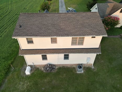 Weathered Wood GAF Timberline HDZ shingles on a home on Christmas Tree Rd in Dunn