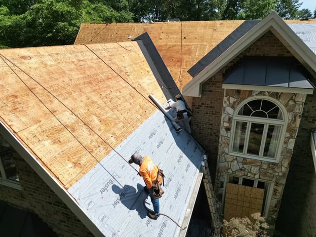Completed roof replacement on a Fuquay-Varina home