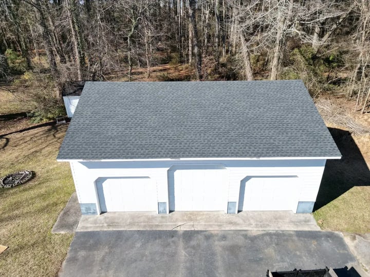 Completed roof replacement on a home along NC 210 Hwy in Lillington