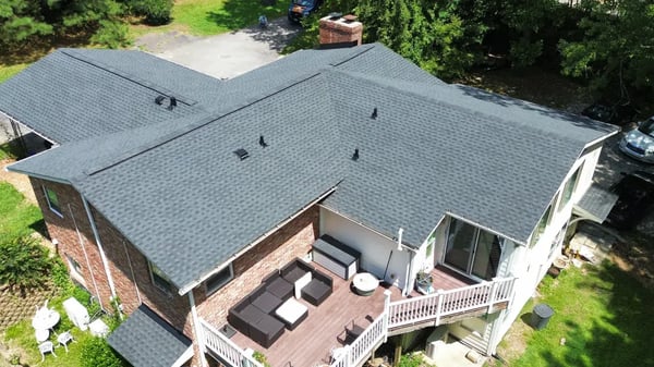 Completed GAF Timberline HDZ Charcoal roof replacement at Campbell Rd, Raleigh NC