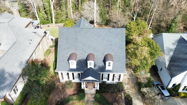 Completed GAF Timberline HDZ Charcoal roof replacement on a home on Manning Pl in Raleigh, NC