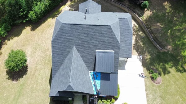Completed GAF Timberline Ultra HDZ Charcoal roof replacement at Roller Mill Ct, Raleigh NC