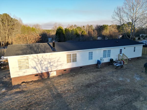 Completed GAF Timberline Natural Shadow Charcoal roof replacement at Maideline Ave, Sanford NC