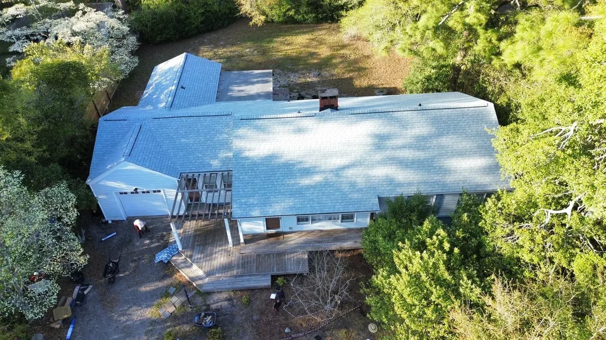 Completed On Tops Roofing project on Pine St in Wilmington, NC with new CertainTeed Landmark Silver Birch architectural shingles