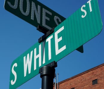 White St Sign
