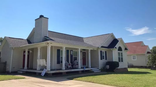 Architectural shingle roof on a home