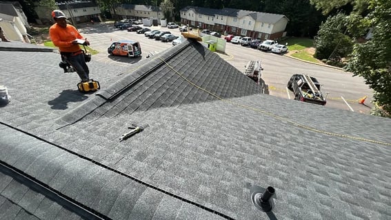 Architectural asphalt shingles installed on a home