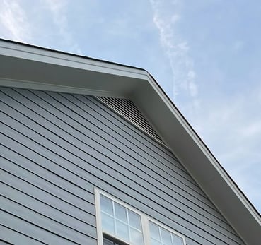 Decorative gable vent on the gable end of a home