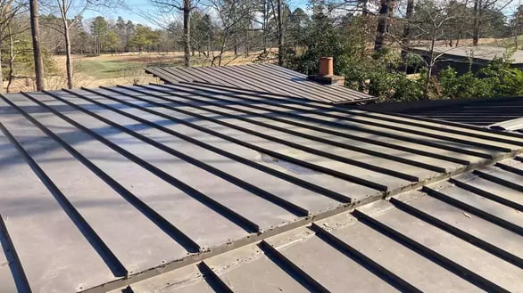 A standing seam metal roof