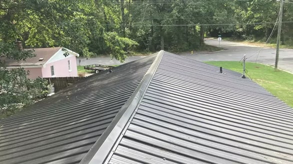 A standing seam metal roof