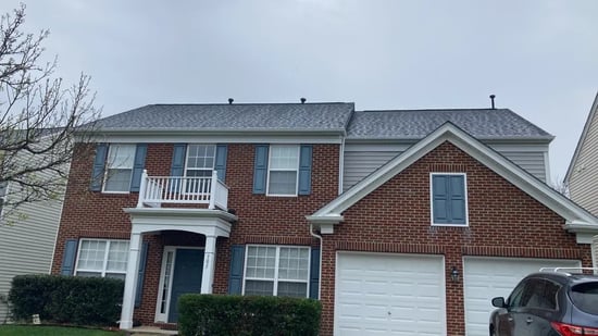 Rain falling on a roof in Morrisville, NC