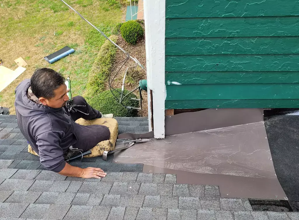 Arturo repairing flashing