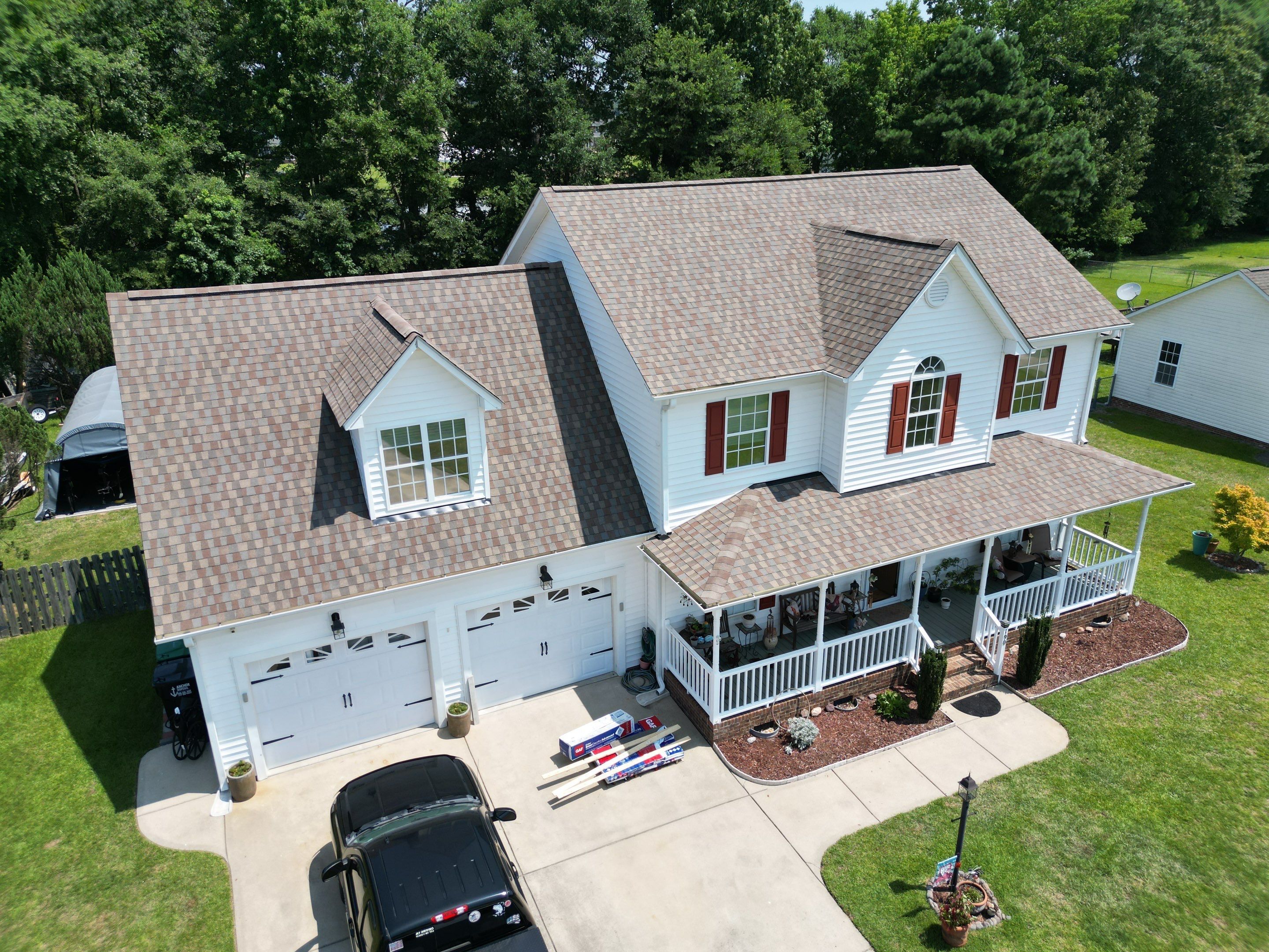 GAF Timberline HDZ in Golden Harvest installed on a North Carolina home