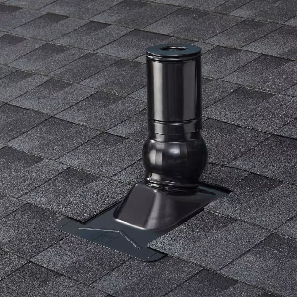GAF Master Flow Pivot pipe boot, an all-metal design that fully encapsulates the plumbing vent