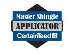 A CertainTeed Master Shingle Applicator installing shingles