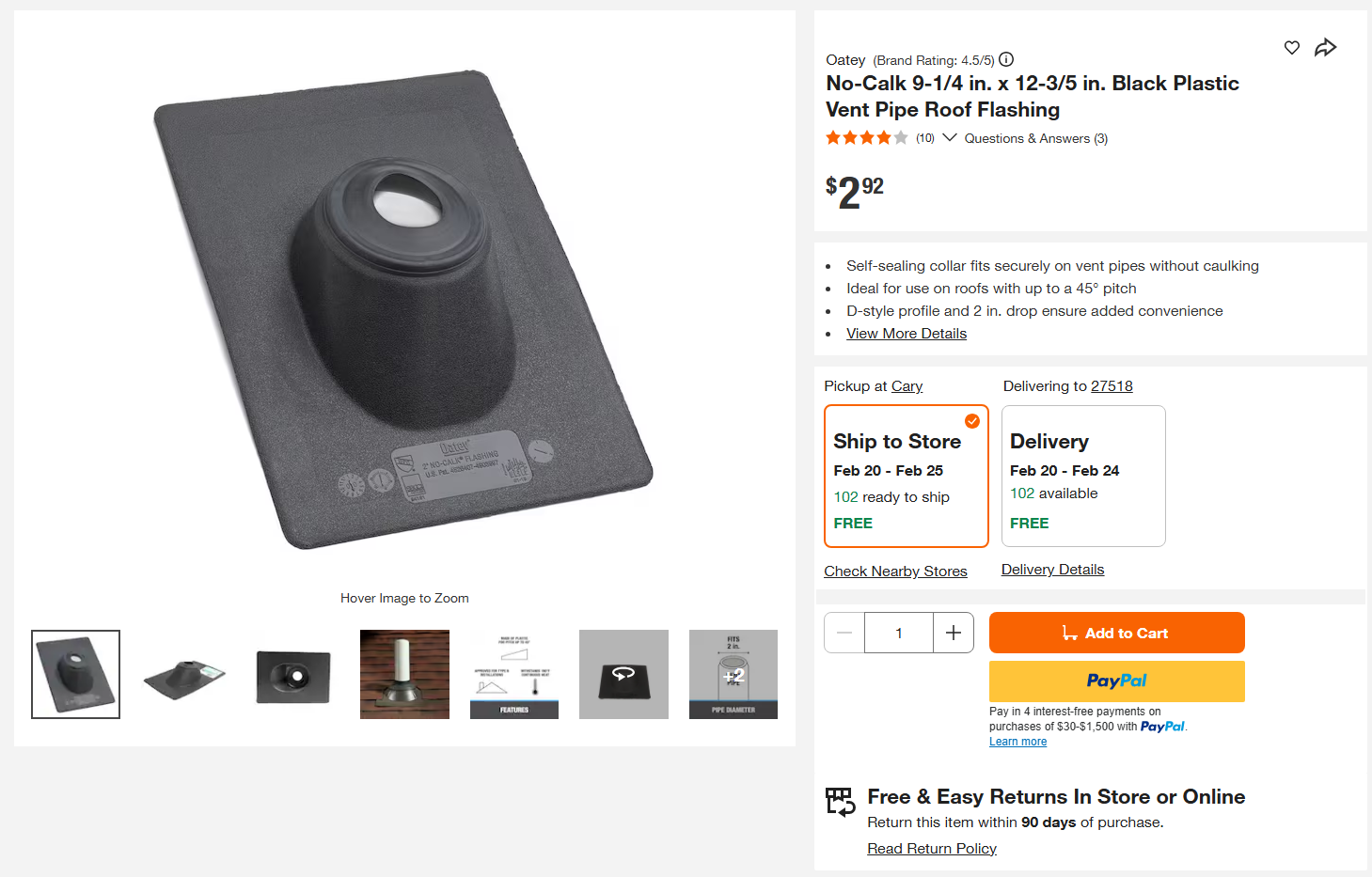 Standard cheap neoprene pipe boot commonly used in residential roofing