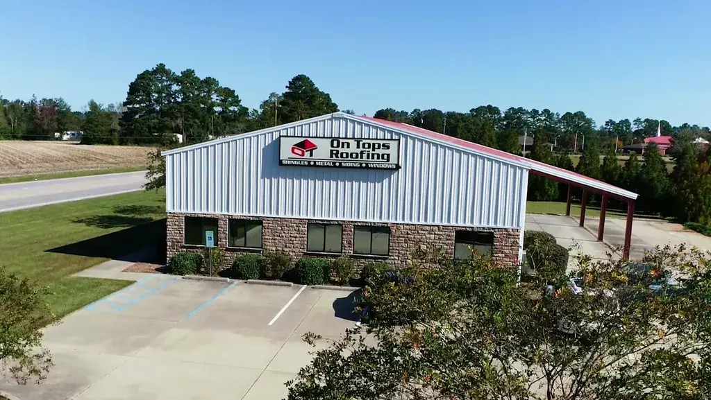 On Tops Roofing building on NC-210 in Angier, NC