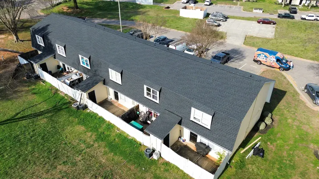 Asphalt shingle roof on a commercial building at Austin Ridge Circle
