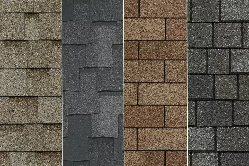 What are the different types of asphalt roofing shingles