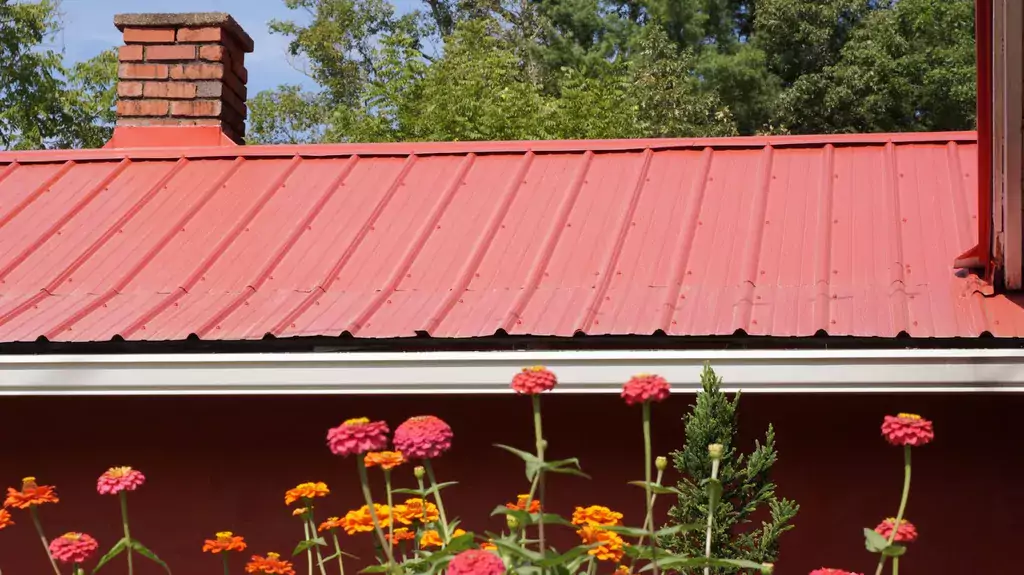 Red screw down panel metal roof_WebP